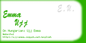 emma ujj business card